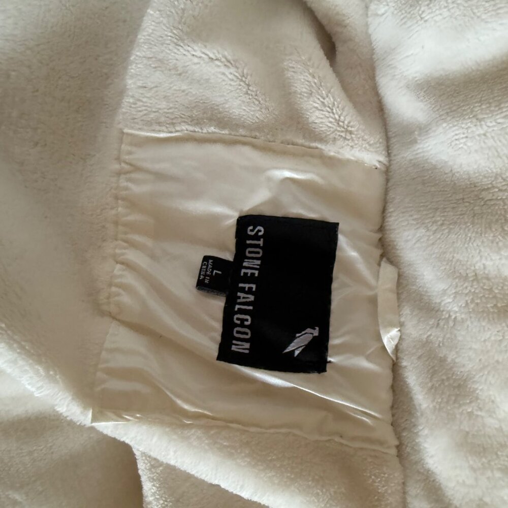 Stone Falcon Quilted Puffer Jacket, Full Zip, White, Large - Picture 5 of 13
